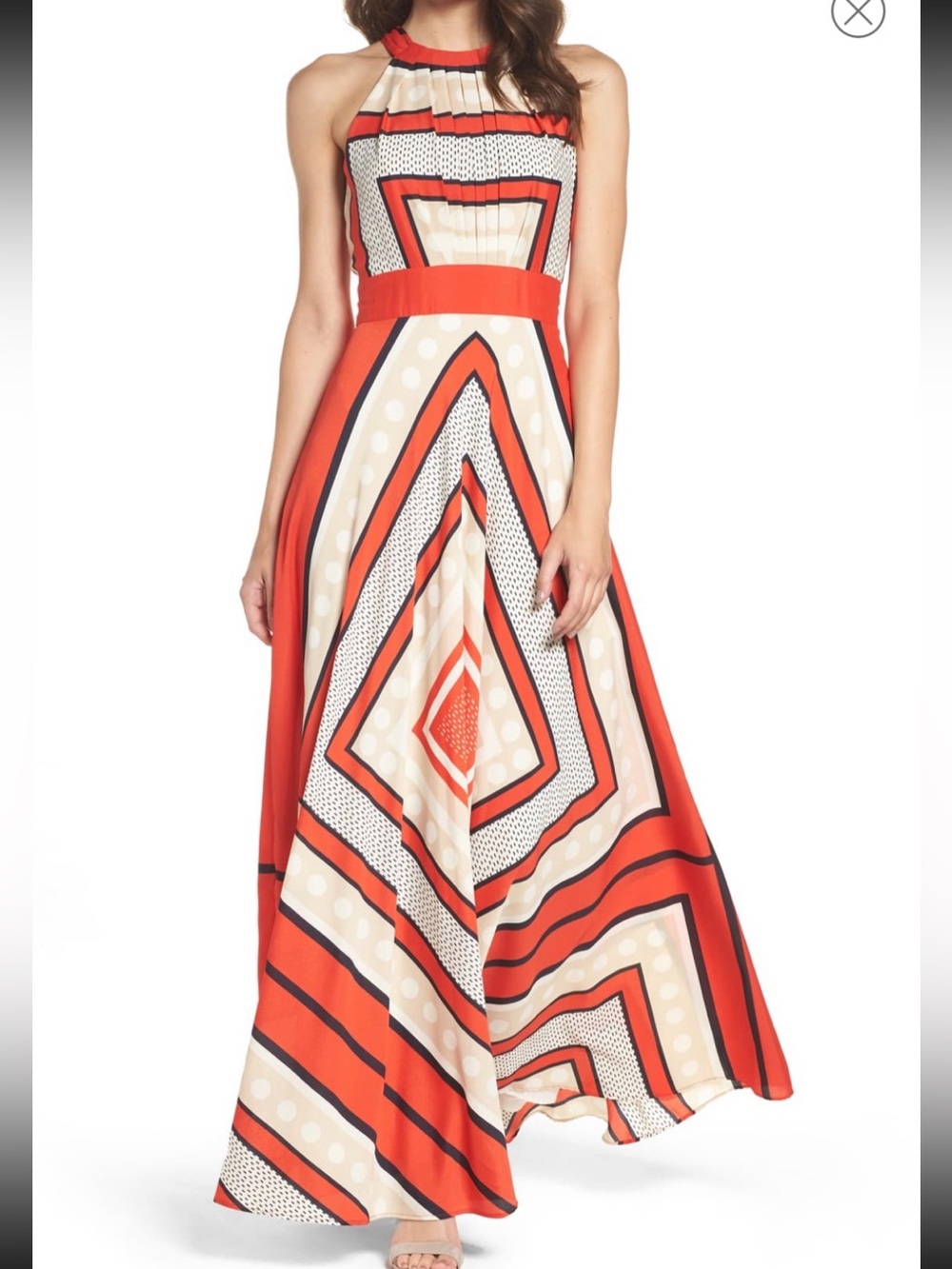 Eliza J Maxi Dress with Halter Tie Neck